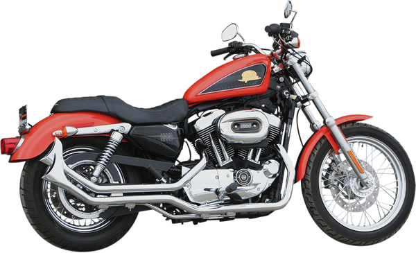 1-3/4(r) Side-by-side Upsweep Fishtail Exhaust System Black, 1, nordicamoto.ro