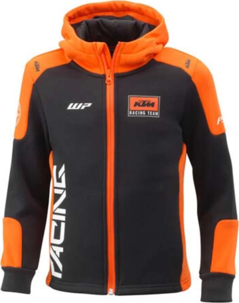 KTM Team Zip gyerek kapucnis pulóver, narancssárga/fekete, 116-os méret (5–6 éves), 1, nordicamoto.ro