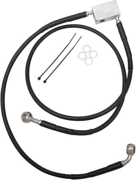Extended Length Black Vinyl Brake Line Kit Black Oversize [+51 mm (2'')], 1, nordicamoto.ro