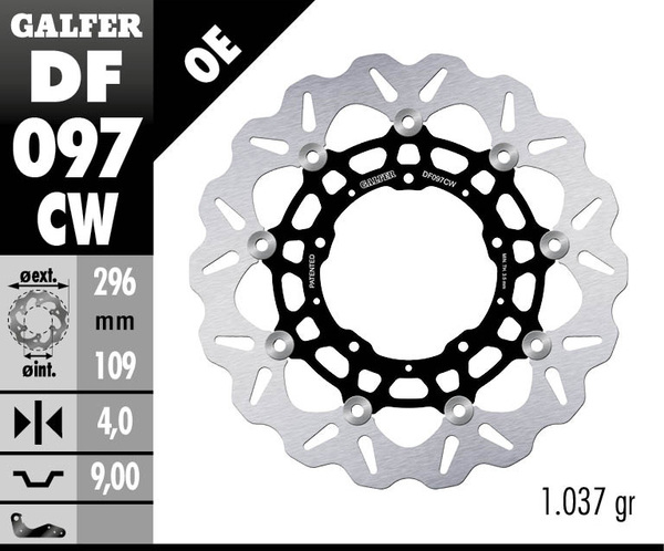 Wave® Brake Rotor Black, Silver, 1, nordicamoto.ro