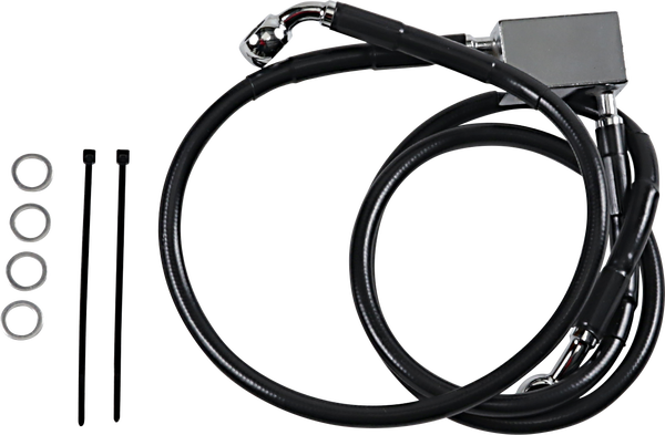Stainless Steel Brake Line Kit Black, 2, nordicamoto.ro