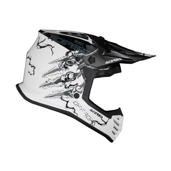 Acerbis Profile sisak – fehér/fekete, gyermekmodell, 8, nordicamoto.ro