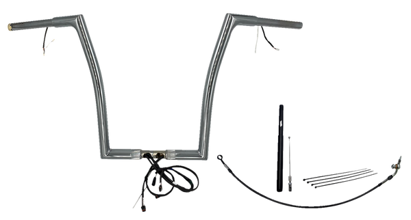 Plug & Play Ez Install 1-1/4(r) Flat Top Handlebar Kit Silver, 1, nordicamoto.ro