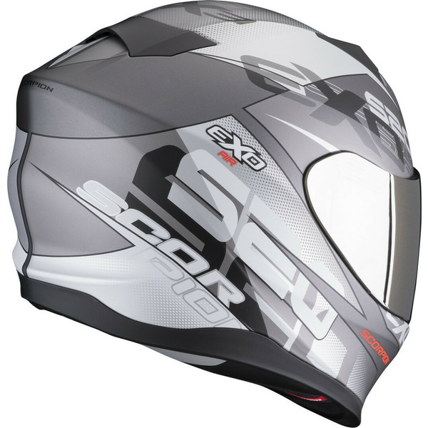 SCORPION EXO-520 EVO AIR COVER sport/túra teljes arcú bukósisak, ezüst/piros, XXL, 3, nordicamoto.ro