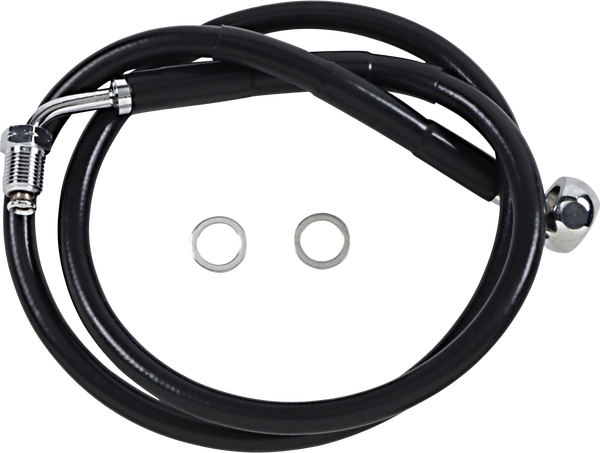 Extended Length Stainless Steel Brake Line Black, Vinyl Coated Oversize [+254 mm (10'')], 1, nordicamoto.ro