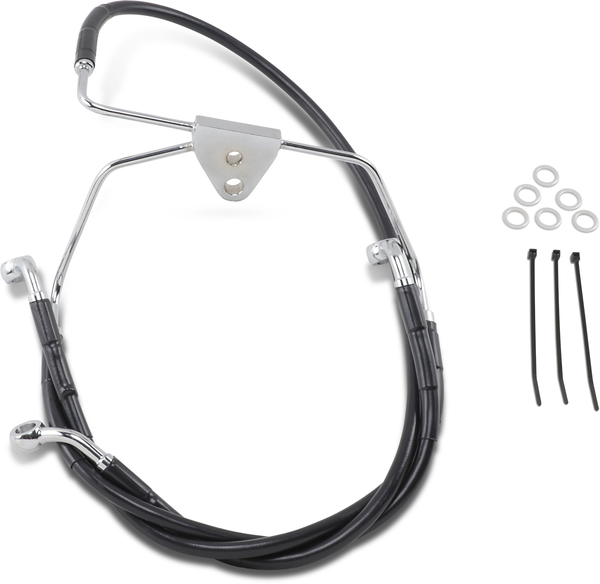 Stainless Steel Brake Line Kit Black, 1, nordicamoto.ro