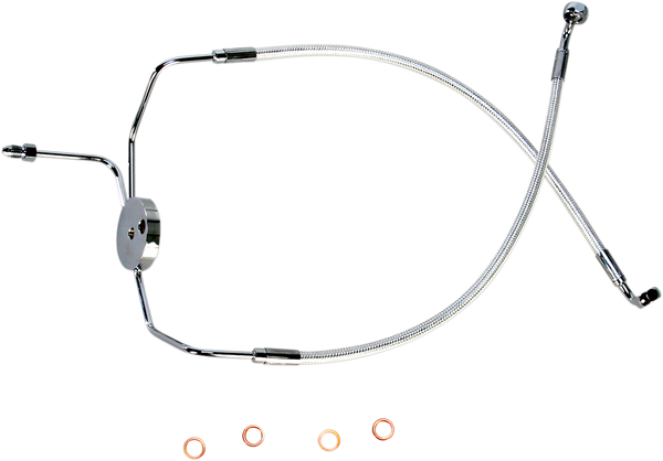 Designer Series Dot Front Lower Brake Line Kit Chrome, Sterling Chromite® Ii, 1, nordicamoto.ro