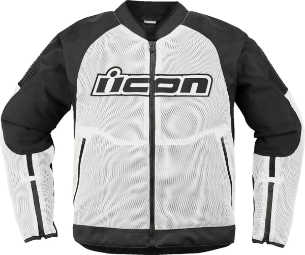 Icon Overlord3 hálós textildzseki – fehér és fekete – 3XL, 1, nordicamoto.ro