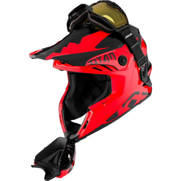 CKX sisak + védőszemüveg TITAN Airflow Extra Red, XS, 5, nordicamoto.ro