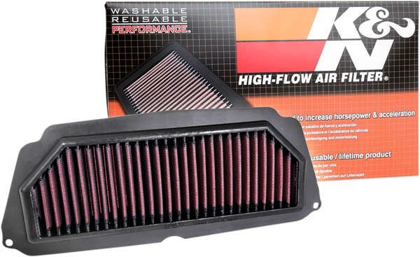 High-flow Air Filter Black, Red, 4, nordicamoto.ro