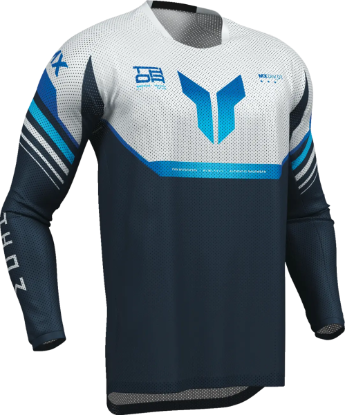 Tricou Thor Launchmode Air Raptor Alb/Albastru 2XL, 1, nordicamoto.ro