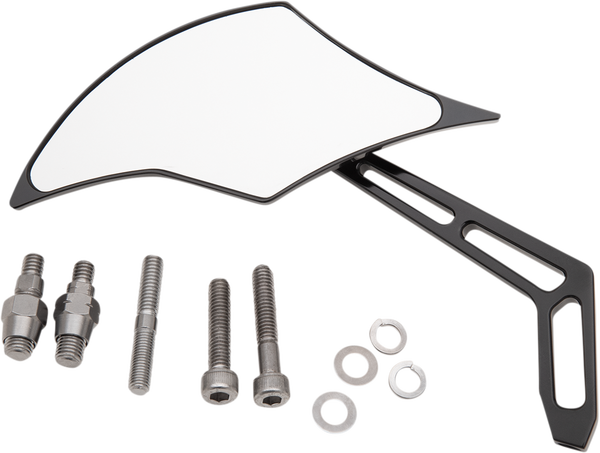 Billet Aluminum Mirrors With Clear Glass Black, 3, nordicamoto.ro