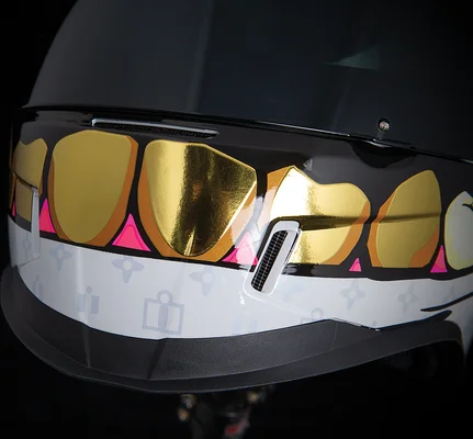 Casca Icon Airform™ Grillz Black/Gold/Pink/White S, 7, nordicamoto.ro