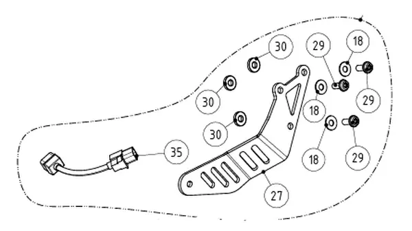 Kipufogócső-tartó, fekete, 2, nordicamoto.ro