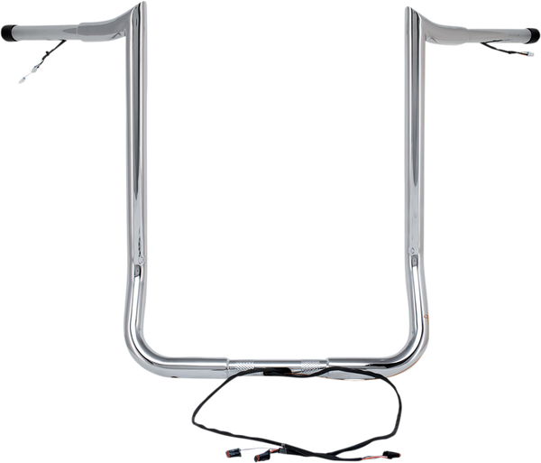 Pre-wired Monkey Bar Handlebar Silver, 2, nordicamoto.ro