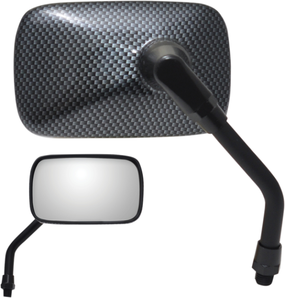 Mini Rectangular Mirror Black, 1, nordicamoto.ro