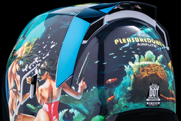 Casca Icon Airflite Pleasuredome4 sisak – kék, L-es méret, 4, nordicamoto.ro