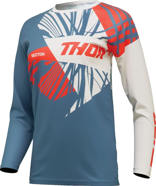 Tricou Dama Thor Sector Split Blue/White S, 1, nordicamoto.ro