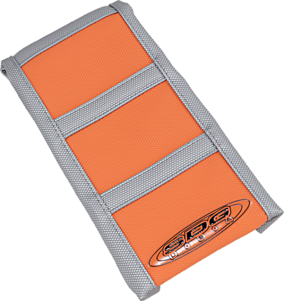 6-rib Gripper Seat Cover Gray, Orange, 1, nordicamoto.ro