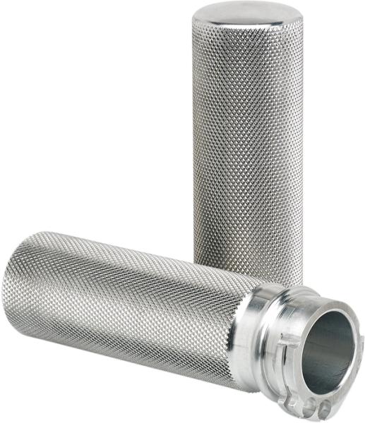 Knurled Hand Grips Silver, 1, nordicamoto.ro
