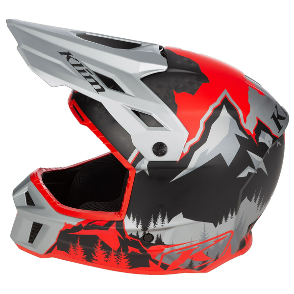 Klim F3 Carbon ECE Unruly fekete–fehér motoros sisak, 83, nordicamoto.ro