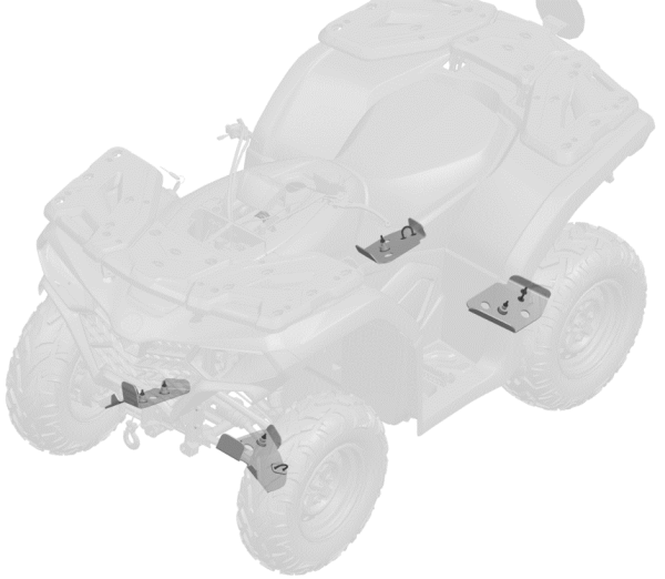 FELFÜGGESZTÉS KARVÉDELMEK (A-ARM) CFMOTO CFORCE 400 / 450 / 500 / 520 ATV – 4 MM, EZÜST, 1, nordicamoto.ro