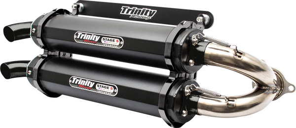 Stage 5 Slip-on Dual Muffler Black, Brushed, Cerakote®, 1, nordicamoto.ro