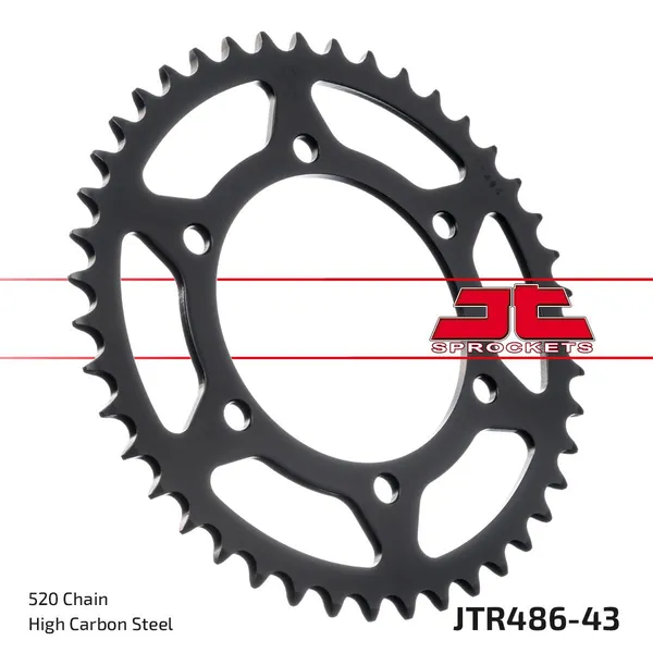 JT SPROCKETS Indukciós edzésű hátsó lánckerék, fekete cinkbevonatú, fekete, cink, 1, nordicamoto.ro