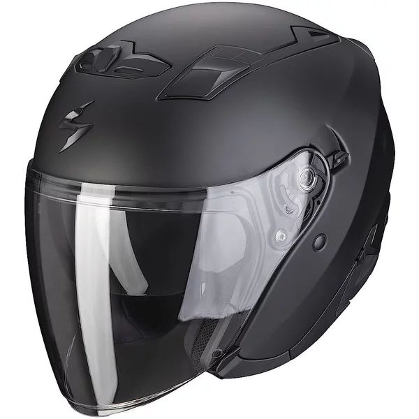 SCORPION EXO-230 SOLID Black S nyitott arcú/fúvóka sisak, 5, nordicamoto.ro
