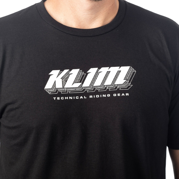 Tricou Klim Vision Tri-blend Black - White, 2, nordicamoto.ro