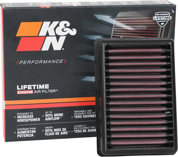 High-flow Air Filter Black, Red, 2, nordicamoto.ro