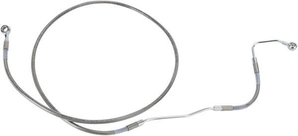 Extended Length Stainless Steel Brake Line Kit Silver, Clear-coated Oversize [+51 mm (2'')], 1, nordicamoto.ro