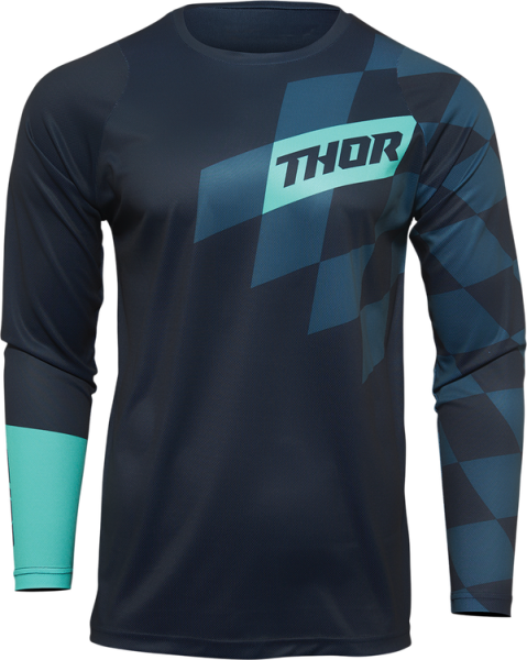 Tricou Thor Sector Birdrock Midnight Blue/Mint M, 1, nordicamoto.ro