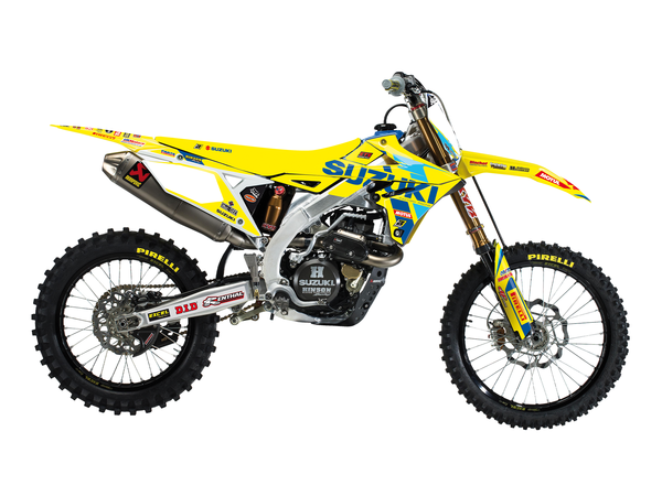 Blackbird Racing Replica Team Suzuki Ksrt 2022 Graphics Kit With Seat Cover Blue, Yellow, 1, nordicamoto.ro