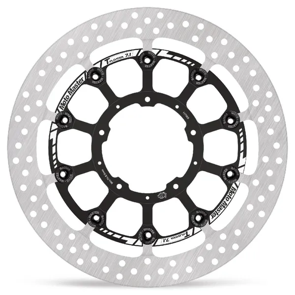 Halo sorozatú úszó rotor – fekete, ezüst, rozsdamentes acél, 1, nordicamoto.ro