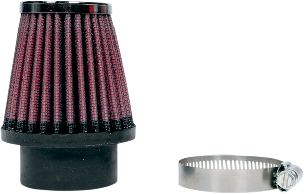Universal Round Tapered Type Clamp-on Air Filter Black, Red, 1, nordicamoto.ro