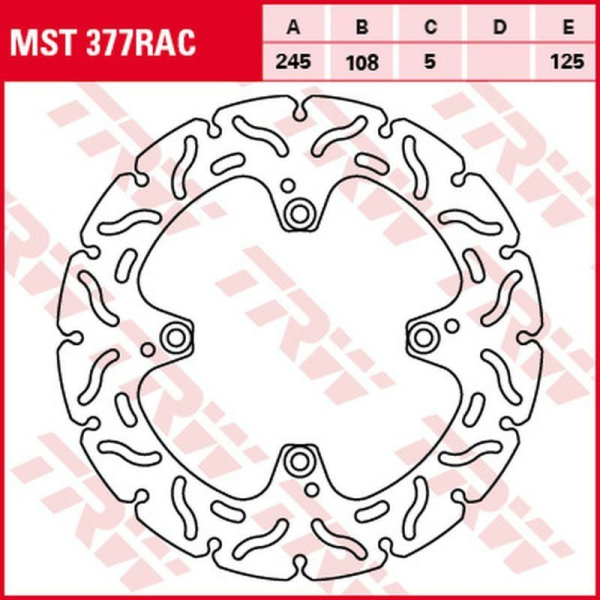 Disc frana spate TRW DUCATI HYPERMOTARD 796 '10 -'12/MONSTER 800 '05 -'07/848 EVO '10 -'13/MONSTER 996 '04 -'06/MONSTER 1000 '06 -'08/MULTISTRADA DS 1000 '03 -'06/ HYPERMOTARD 1100 '05 -'12/MULTISTRADA 1100 '07 -'09, 1, nordicamoto.ro
