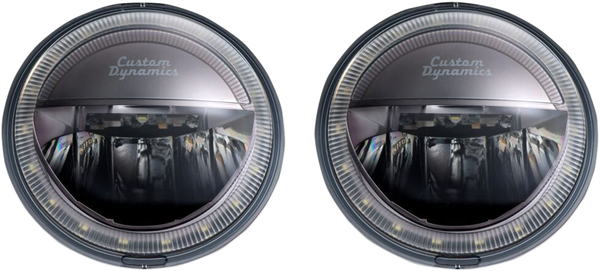 4½(r) Led Passing Lamps Black Chrome, 3, nordicamoto.ro