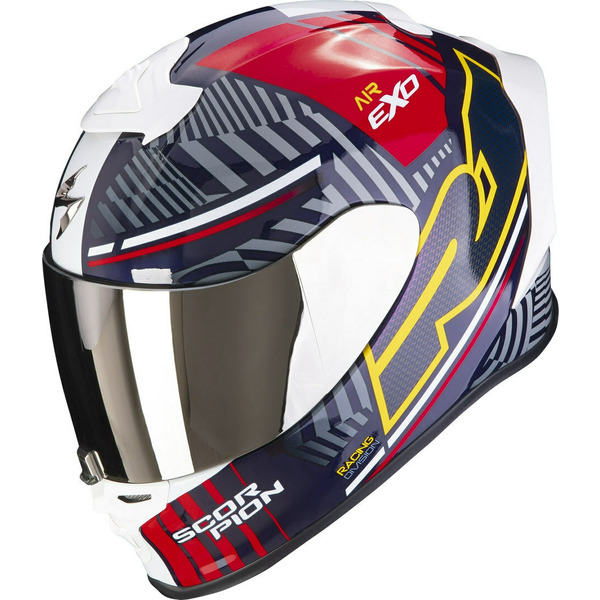 Casca integrala SCORPION EXO-R1 EVO AIR VICTORY Alb / Albastru M, 5, nordicamoto.ro