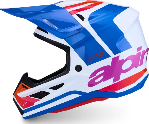 Alpinestars S-M7 Core sisak, fehér/kék/rózsaszín, XXL, 3, nordicamoto.ro