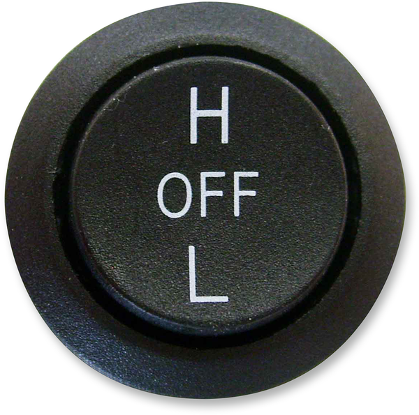 Universal Round Rocker Switch Black, 1, nordicamoto.ro