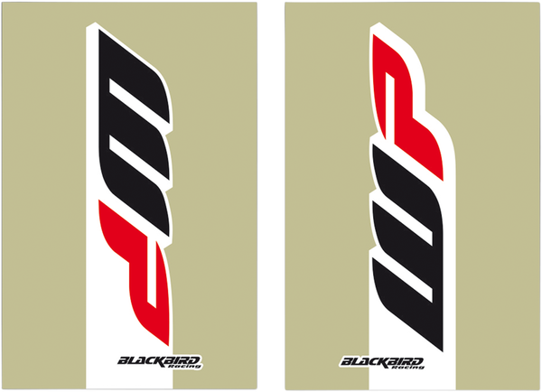 Fork Stickers Black, Red, White, 1, nordicamoto.ro