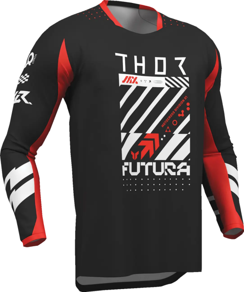 Thor Launchmode Futura gyerek póló, fekete/piros, XS, 1, nordicamoto.ro