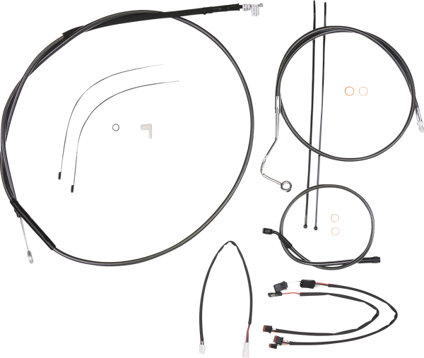 Black Pearl Designer Handlebar Installation Kit Black, 2, nordicamoto.ro