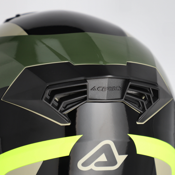Acerbis Rider Graphic felhajtható sisak, zöld/barna, M-es méret, 4, nordicamoto.ro