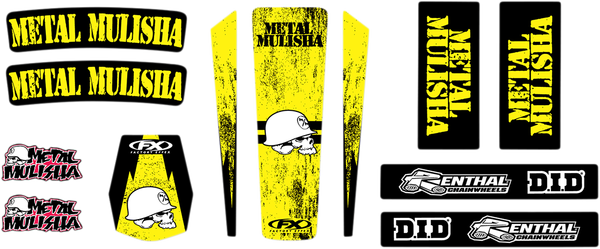 Trim Kit Graphics Black, Yellow, 2, nordicamoto.ro