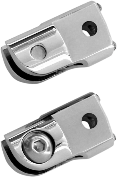 Rear Folding Footpeg Adapters Silver, 1, nordicamoto.ro
