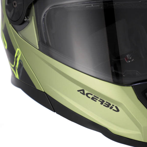 Acerbis Rider Graphic felhajtható sisak, zöld/fekete, M méret, 6, nordicamoto.ro