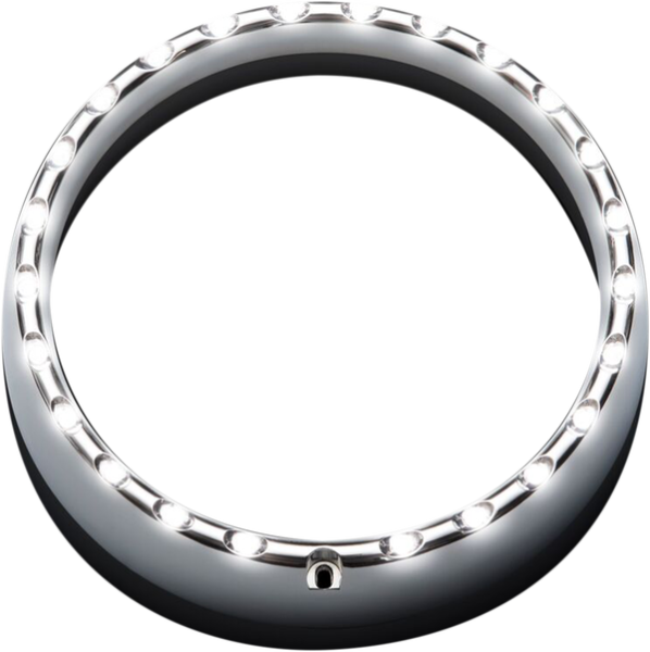 7(r) Led Halo Headlight Trim Ring Chrome, 1, nordicamoto.ro