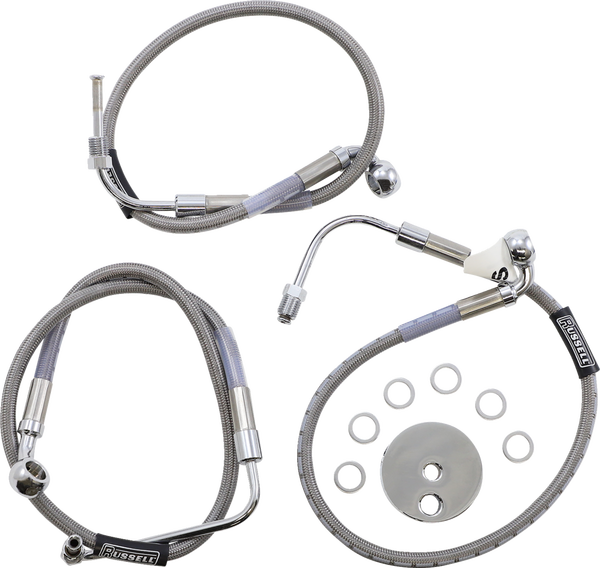 Stock Length Front Brake Line Kit Silver, 1, nordicamoto.ro